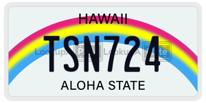 TSN724  license plate in HI