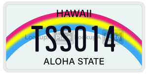 TSS014  license plate in HI