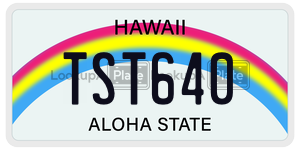 TST640  license plate in HI
