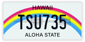 TSU735 license plate in Hawaii