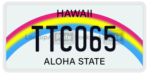 TTC065  license plate in HI