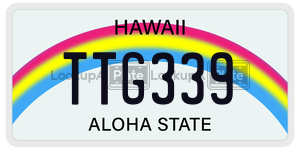 TTG339  license plate in HI