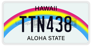 TTN438  license plate in HI