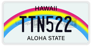 TTN522  license plate in HI