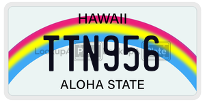 TTN956  license plate in HI
