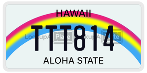 TTT814  license plate in HI