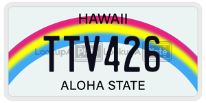 TTV426  license plate in HI
