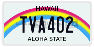 TVA402  license plate in HI