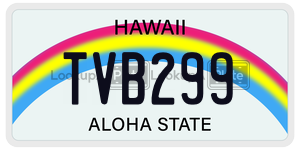 TVB299  license plate in HI