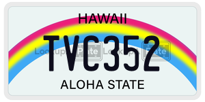 TVC352  license plate in HI