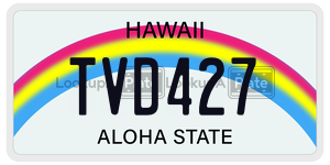 TVD427 license plate in Hawaii