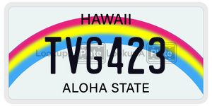 TVG423  license plate in HI