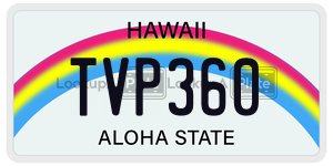 TVP360  license plate in HI