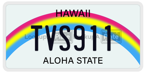 TVS911 license plate in Hawaii