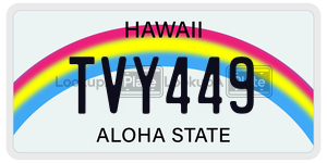 TVY449  license plate in HI