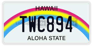 TWC894  license plate in HI