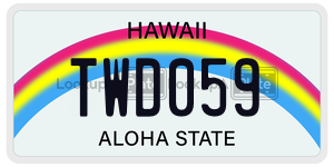 TWD059  license plate in HI