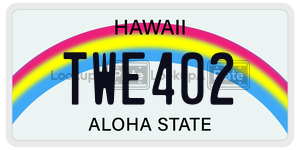 TWE402  license plate in HI