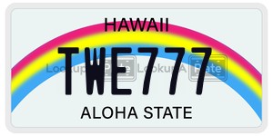 TWE777  license plate in HI