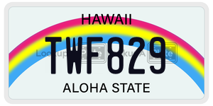 TWF829  license plate in HI