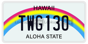 TWG130  license plate in HI