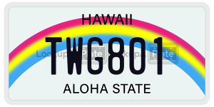 TWG801  license plate in HI