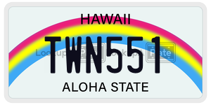 TWN551  license plate in HI