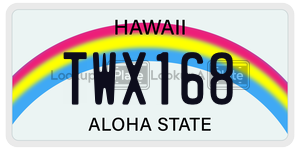 TWX168  license plate in HI