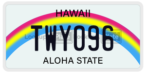 TWY096  license plate in HI