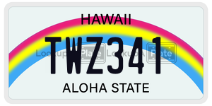 TWZ341  license plate in HI