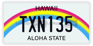 TXN135  license plate in HI