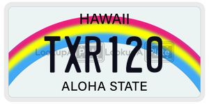 TXR120  license plate in HI