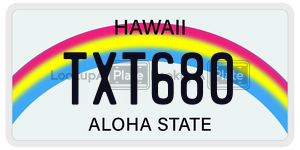 TXT680  license plate in HI