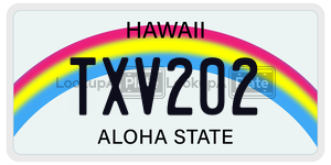 TXV202  license plate in HI