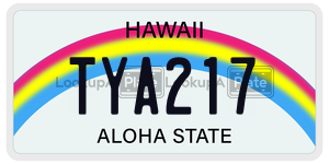 TYA217  license plate in HI