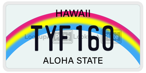 TYF160  license plate in HI