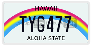 TYG477  license plate in HI