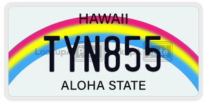 TYN855  license plate in HI