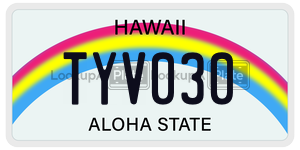 TYV030  license plate in HI