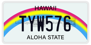 TYW576  license plate in HI