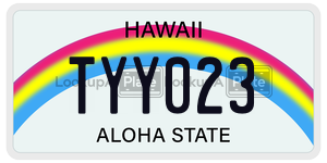 TYY023  license plate in HI