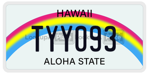 TYY093  license plate in HI