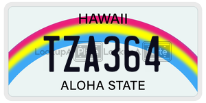 TZA364  license plate in HI