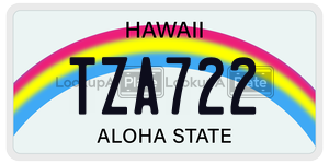TZA722  license plate in HI
