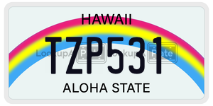 TZP531  license plate in HI