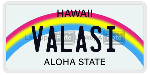 VALASI  license plate in HI