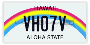 VH07V  license plate in HI