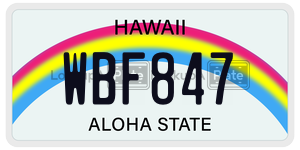 WBF847  license plate in HI