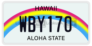 WBY170  license plate in HI