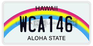 WCA146  license plate in HI